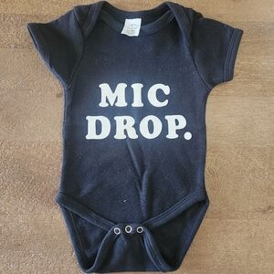 Rabbit Skins Black 'Mic Drop' Bodysuit